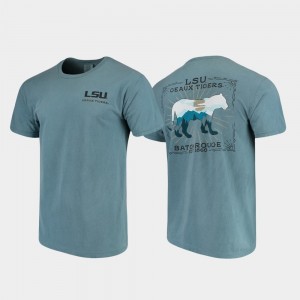Geaux Tigers Comfort Colors State Scenery Men's T-Shirt - Blue 535040-231
