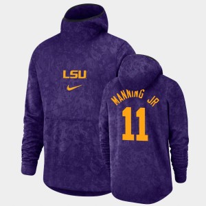 Charles Manning Jr. LSU Tigers #11 Men Pullover Team Logo Basketball Spotlight Hoodie - Purple 279056-407