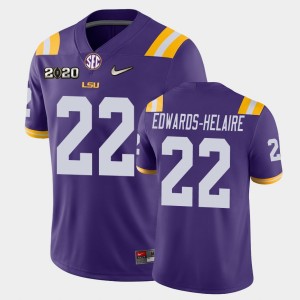 Clyde Edwards-Helaire Geaux Tigers Mens #22 2020 Football Game Jersey - Purple 967354-277
