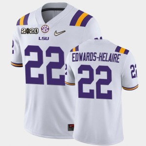 Clyde Edwards-Helaire Tiger Nation #22 Men 2020 Football Game Jersey - White 413647-447