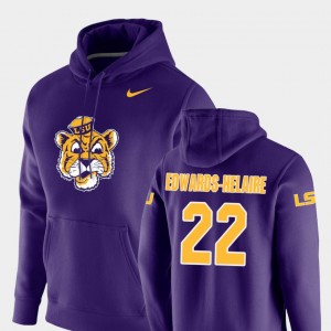 Clyde Edwards-Helaire Louisiana State Tigers #22 Pullover Mens Vault Logo Club Hoodie - Purple 702472-276
