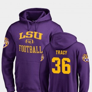 Cole Tracy Fighting Tigers Men's #36 Neutral Zone College Football Hoodie - Purple 822153-460