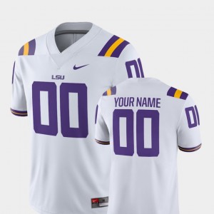 Custom Louisiana State Tigers #00 Mens 2018 Game College Football Jersey - White 262467-487