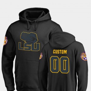 Custom LSU #00 College Football Big & Tall Taylor Mens Hoodie - Black 444223-258