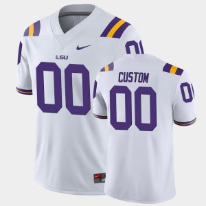 Custom Tiger Nation #00 Men's Game College Football Jersey - White 409640-619
