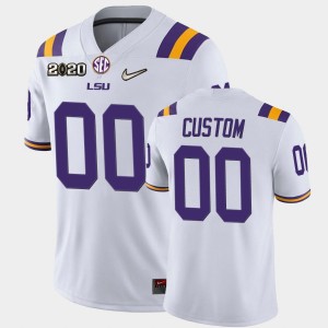 Custom Tigers Men Game #00 2020 Football Jersey - White 849051-362