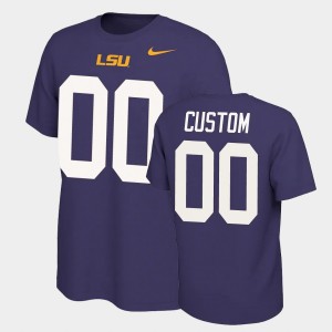 Custom LSU Tigers Men's Name & Number Retro Name and Number #00 T-Shirt - Purple 479545-399