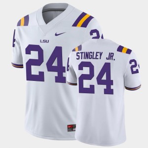 Derek Stingley Jr. LSU Tigers Mens #24 College Football Game Jersey - White 146861-465