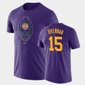 Myles Brennan Tiger Nation Football Icon Legend #15 Men T-Shirt - Purple 444447-241