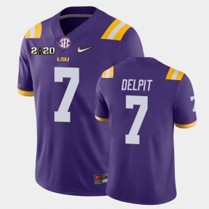 Grant Delpit LSU Tigers Game 2020 Football Men #7 Jersey - Purple 112350-340