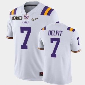 Grant Delpit Tigers Men #7 2020 Football Game Jersey - White 305982-158