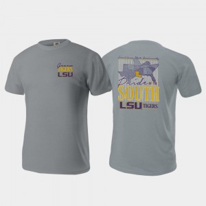 Louisiana State Tigers Comfort Colors Men Pride of the South T-Shirt - Gray 150426-902