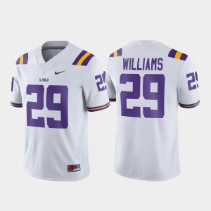 Greedy Williams Geaux Tigers Football Game Men #29 Jersey - White 997324-192