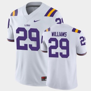 Greedy Williams Geaux Tigers College Football #29 Game Men's Jersey - White 289180-172