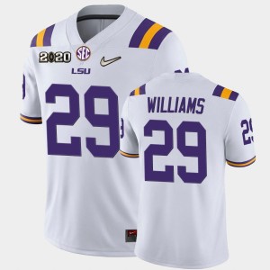 Greedy Williams Geaux Tigers Game Men's #29 2020 Football Jersey - White 635596-878