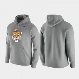 LSU Club Fleece Men's Vintage Logo Hoodie - Heathered Gray 212271-379