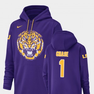 Ja'Marr Chase Tiger Nation Champ Drive Men Football Performance #1 Hoodie - Purple 323310-770