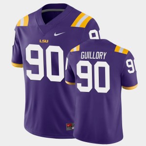 Jacobian Guillory Geaux Tigers College Football #90 Mens Game Jersey - Purple 631814-157