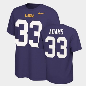Jamal Adams Tigers Name & Number Retro #33 Name and Number Men T-Shirt - Purple 887274-651