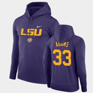 Jamal Adams Geaux Tigers Pullover #33 Men's Facility Performance Hoodie - Purple 537257-262