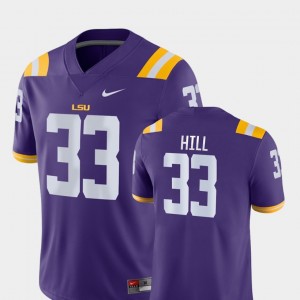 Jeremy Hill Tigers College Football Game Men #33 Jersey - Purple 224778-827
