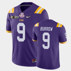 Joe Burrow LSU Tigers #9 Men's Game 2020 National Champions Jersey - Purple 544781-735