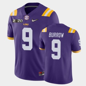 Joe Burrow LSU Tigers Game 2020 Football #9 Men Jersey - Purple 816829-621