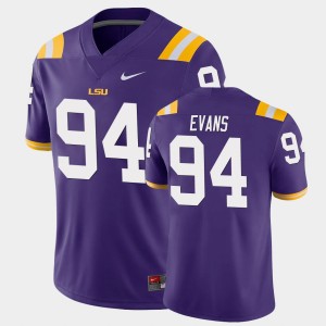 Joseph Evans Fighting Tigers #94 Men's College Football Game Jersey - Purple 117790-167