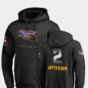 Justin Jefferson Geaux Tigers #2 Midnight Mascot Football Men's Hoodie - Black 424587-747
