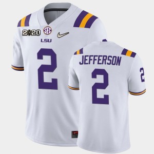Justin Jefferson Tigers #2 Game 2020 Football Men's Jersey - White 698963-882