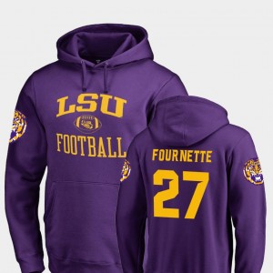 Lanard Fournette Fighting Tigers Neutral Zone #27 Men's College Football Hoodie - Purple 552738-606