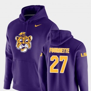 Lanard Fournette Fighting Tigers #27 Men Vault Logo Club Pullover Hoodie - Purple 411479-121