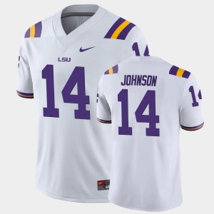 Max Johnson Geaux Tigers Game #14 College Football Mens Jersey - White 591388-971