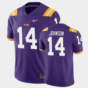 Max Johnson Fighting Tigers #14 Game Men College Football Jersey - Purple 630171-318