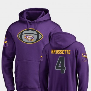 Nick Brossette LSU Game Ball Men's Football #4 Hoodie - Purple 677012-507