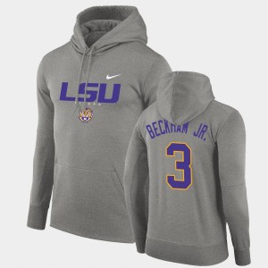 Odell Beckham Jr. Tiger Nation Men Facility Performance Pullover #3 Hoodie - Gray 395893-312