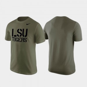 Louisiana State Tigers Men Stencil Wordmark T-Shirt - Olive 418172-198