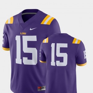 Louisiana State Tigers 2018 Game College Football Men's #15 Jersey - Purple 145624-931