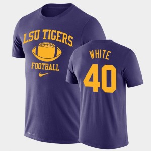 Devin White Fighting Tigers Men Legend Performance Retro Football #40 T-Shirt - Purple 243033-587