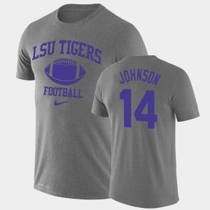 Max Johnson Fighting Tigers Retro Football Men #14 Legend Performance T-Shirt - Heathered Gray 736582-101