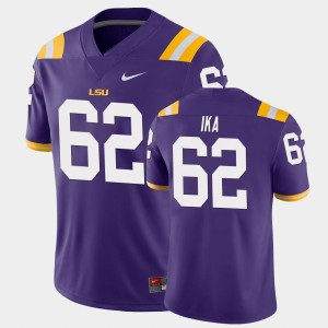Siaki Ika Fighting Tigers College Football #62 Game Men's Jersey - Purple 811531-309