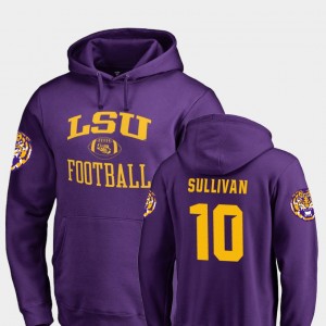 Stephen Sullivan LSU Men's College Football Neutral Zone #10 Hoodie - Purple 226440-499