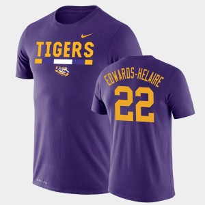Clyde Edwards-Helaire Tigers Mens Team DNA Legend Performance #22 T-Shirt - Purple 232596-207