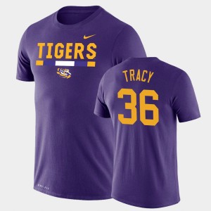 Cole Tracy Geaux Tigers Mens #36 Team DNA Legend Performance T-Shirt - Purple 687063-389