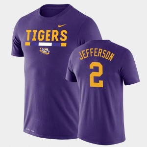 Justin Jefferson LSU Legend Performance #2 Team DNA Men T-Shirt - Purple 451955-217