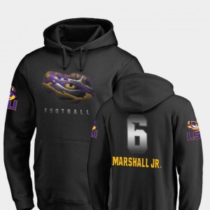 Terrace Marshall Jr. Louisiana State Tigers Men Midnight Mascot Football #6 Hoodie - Black 375988-326