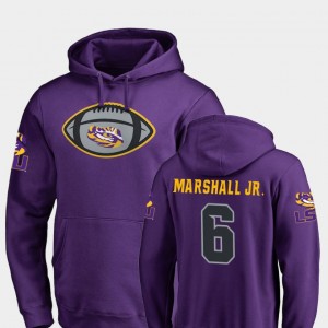 Terrace Marshall Jr. LSU Tigers Football Mens #6 Game Ball Hoodie - Purple 373504-947