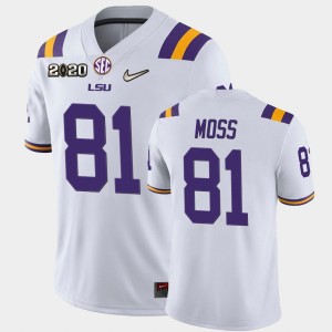 Thaddeus Moss Tigers Game #81 Mens 2020 Football Jersey - White 754392-153