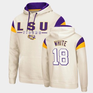 Tre'Davious White Geaux Tigers Fortress Men Pullover #18 Hoodie - Cream 491765-780