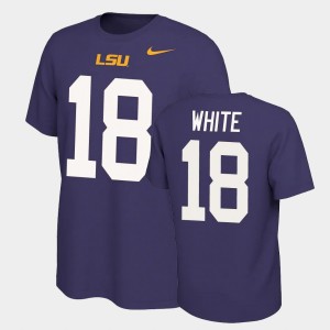 Tre'Davious White Louisiana State Tigers #18 Name & Number Retro Men Name and Number T-Shirt - Purple 376368-328